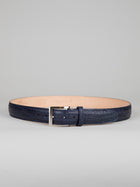 Genuine American Alligator Belt - Matte Navy