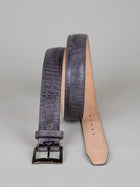 Genuine American Alligator Belt - Matte Grey