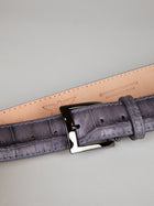 Genuine American Alligator Belt - Matte Grey