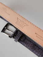 Genuine American Alligator Belt - Matte Grey