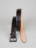 Genuine American Alligator Belt - Matte Black