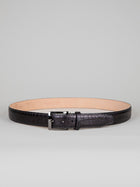 Genuine American Alligator Belt - Matte Black