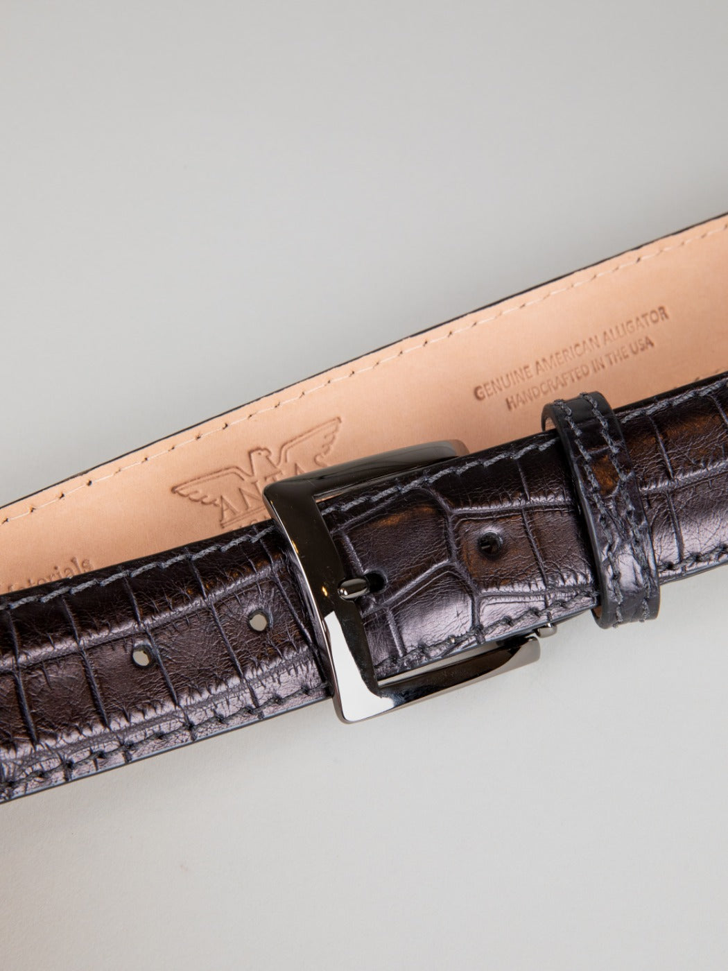 Genuine American Alligator Belt - Matte Black