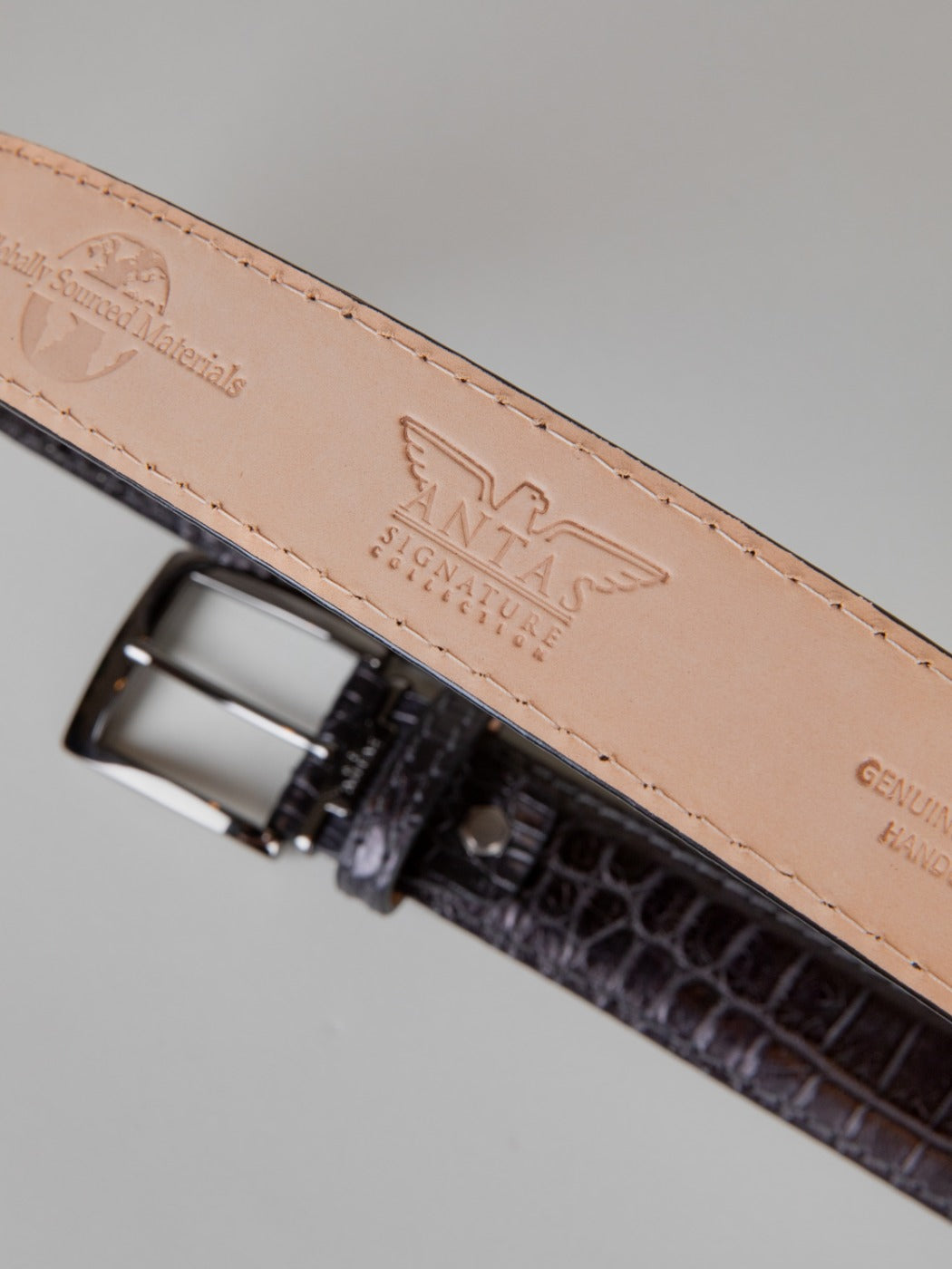 Genuine American Alligator Belt - Matte Black
