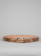 Italian Safari Mock Croc Belt - Cognac