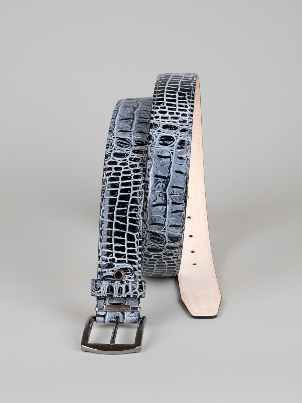 Italian Antique Croc Belt - Shadow
