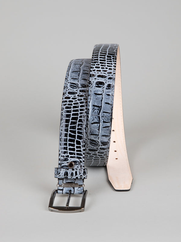 Italian Antique Croc Belt - Shadow