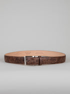 Italian Faux Ostrich Belt - Brown