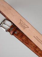 Italian Basket Weave Belt - Cognac
