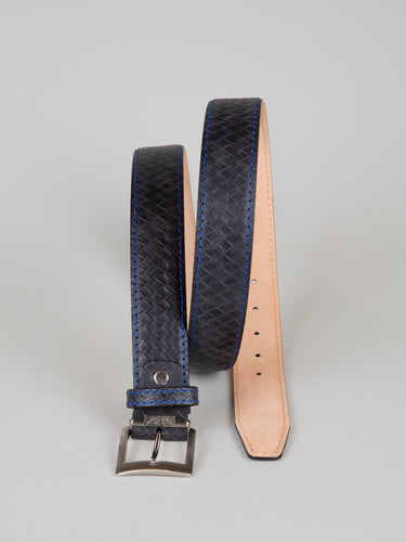 Italian Basket Weave Belt - Black