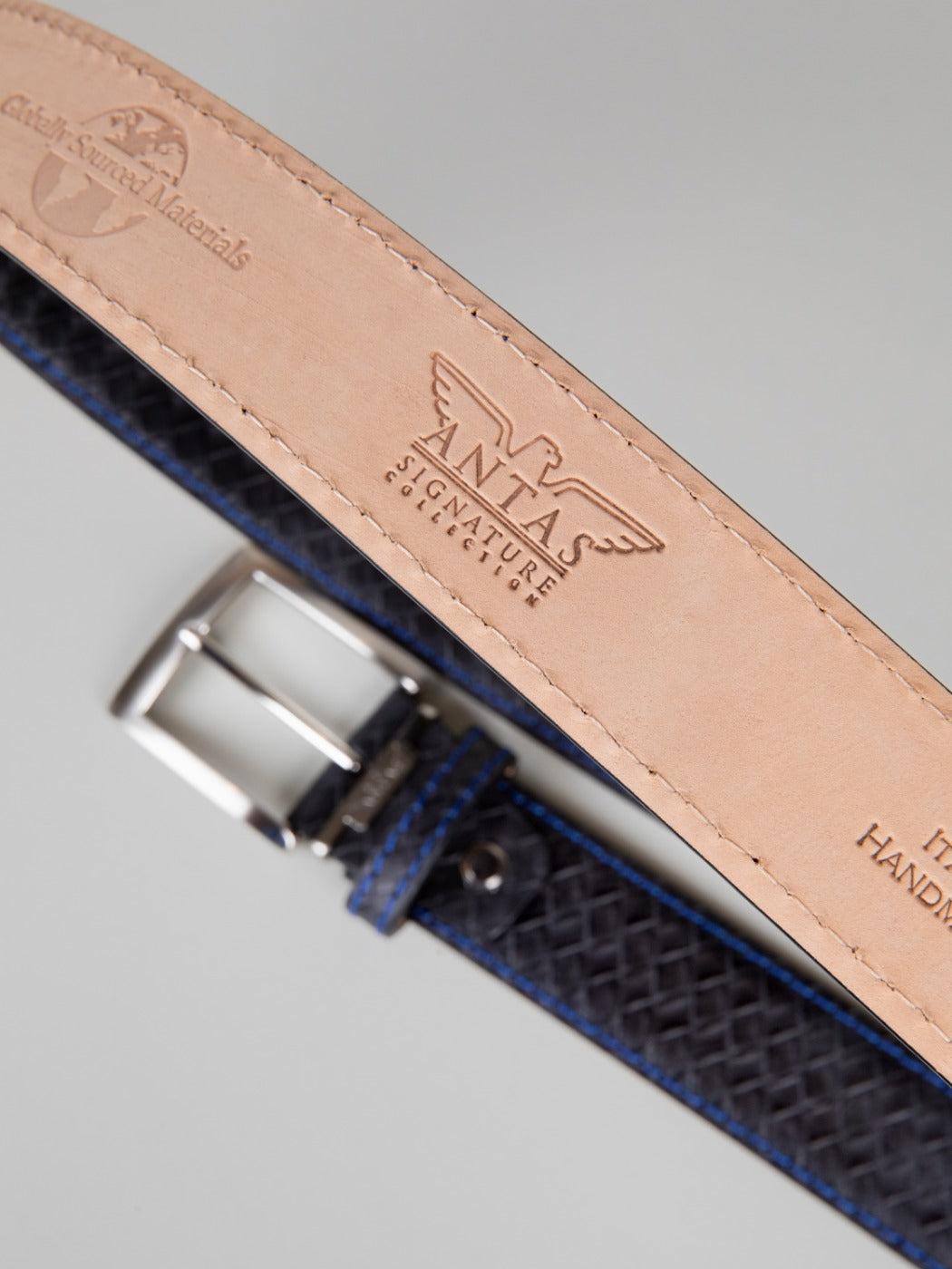Italian Basket Weave Belt - Black