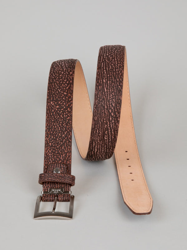 Genuine Shark Skin Belt - Cognac