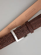 Genuine Shark Skin Belt - Cognac