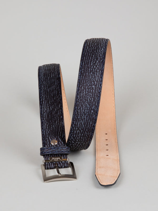 Genuine Shark Skin Belt - Navy