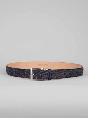Genuine Shark Skin Belt - Navy