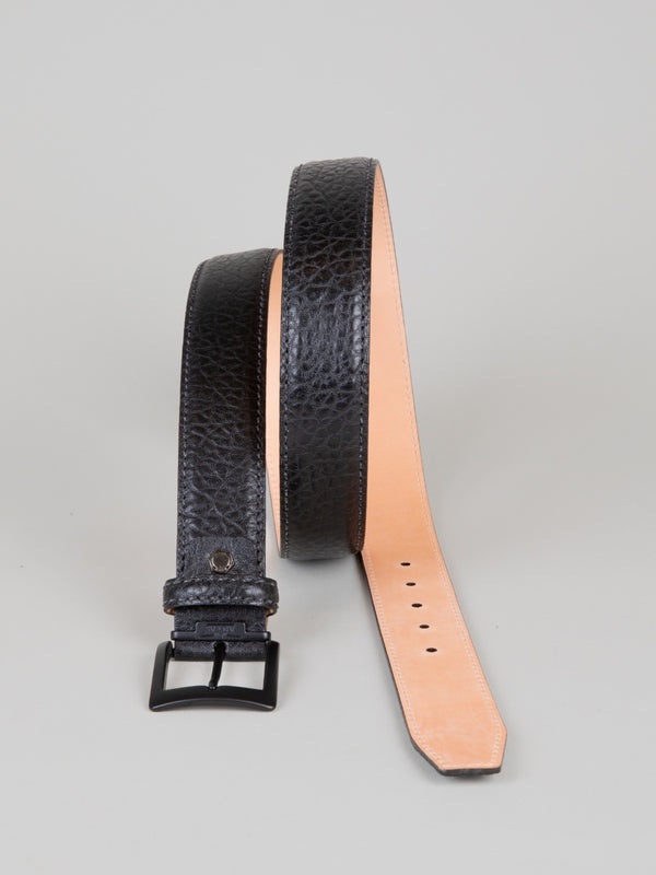 Genuine American Bison Belt - Black