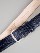 Italian Mock Croc Belt - Royal Blue