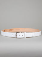 Italian Pebble Calf Belt - White