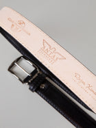 Italian Pebble Calf Belt - Black