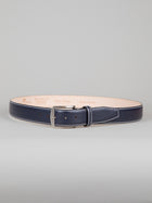 Italian Pebble Grain Calf Skin Belt - Navy
