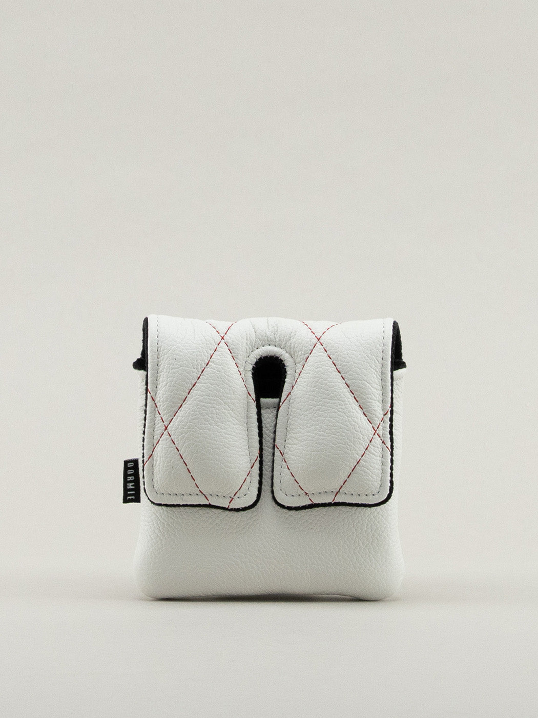 White Quilted Center Shafted Mallet Cover (Redline)