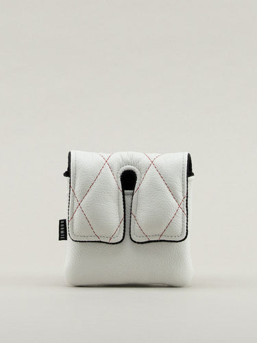White Quilted Center Shafted Mallet Cover (Redline)