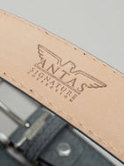 Italian Basket Weave Belt - Grey