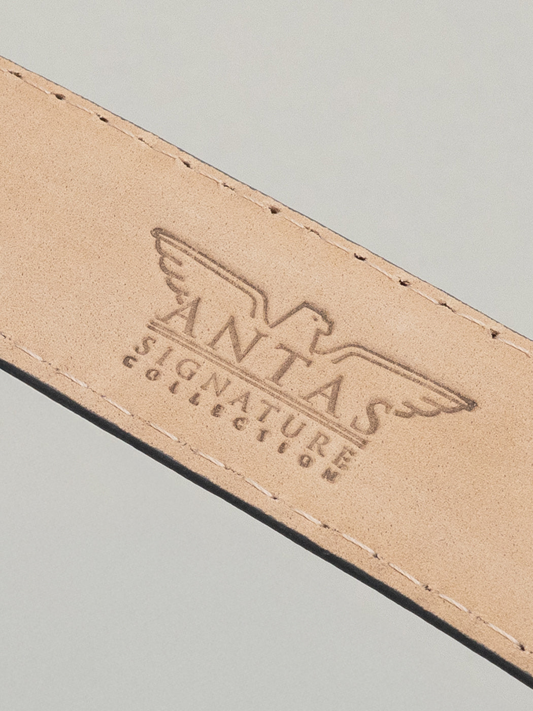 Italian Two Tone Mock Crocodile Belt - Grey Fog