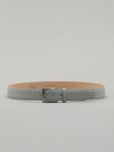 Italian Classic Suede Belt - Light Grey
