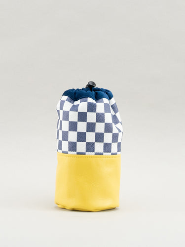 Checkered Dormie stashbag bag with yellow base