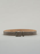 Italian Mock Crocodile Belt - Mink