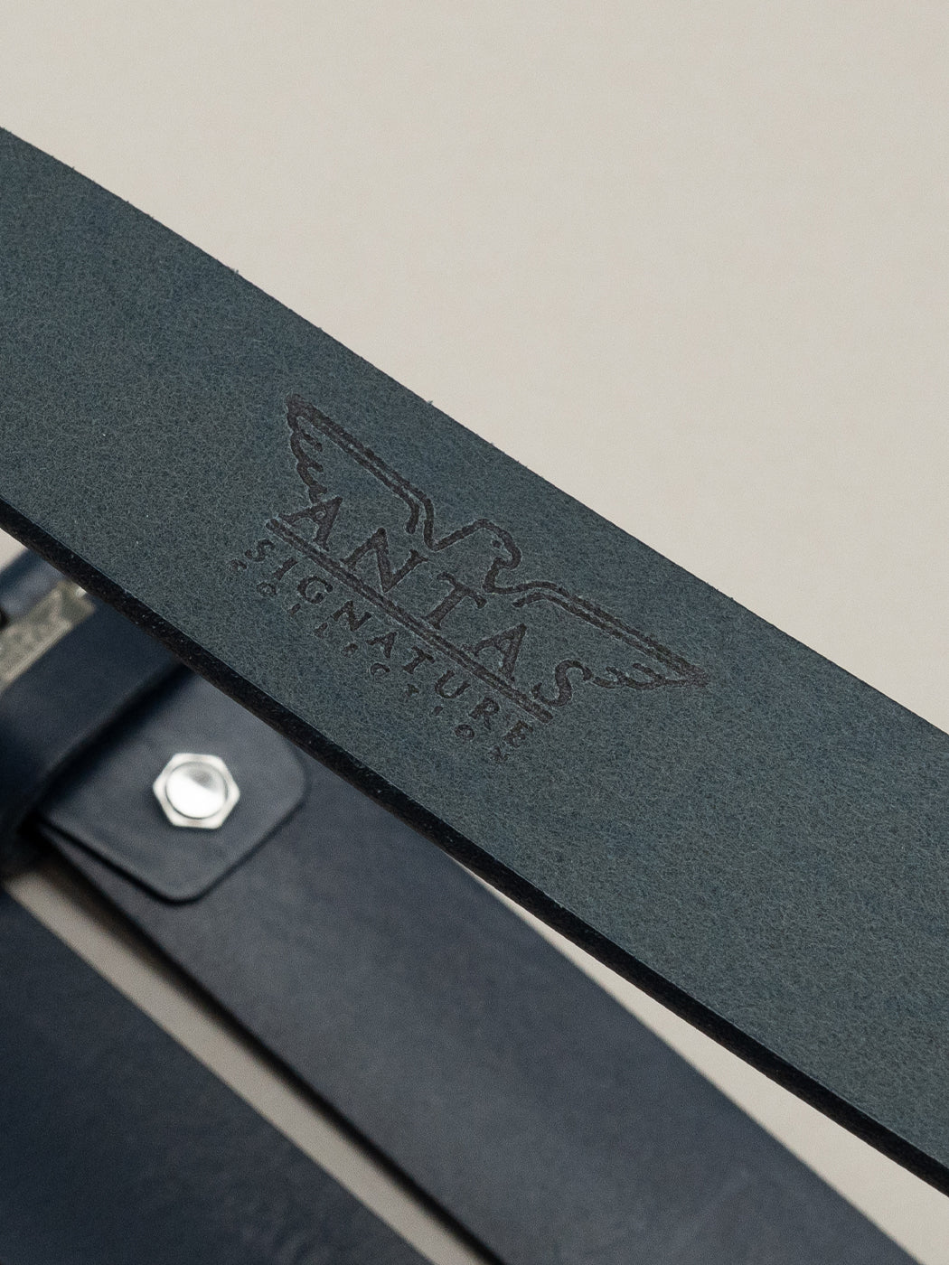 Italian Vachetta Belt - Navy