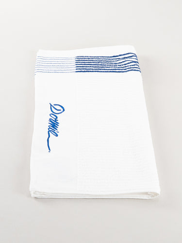 Dormie Player Towel Blue Script