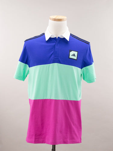 Adicross Block Golf Polo Shirt - Lucid Blue